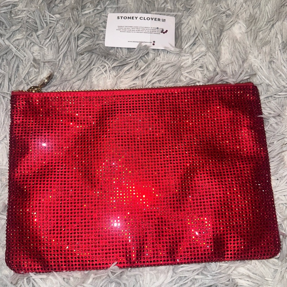 STONEY CLOVER LARGE FLAT CRYSTAL POUCH
